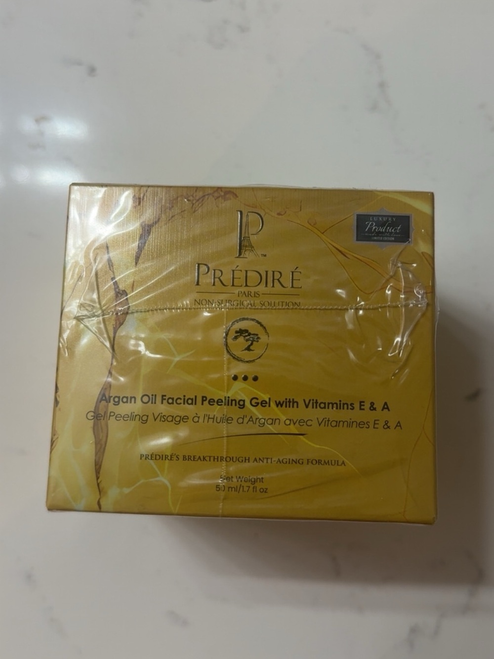 Argan Oil Facial Peeling Gel with Vitamins E & A - Gold